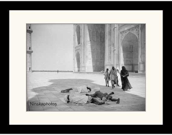 Taj Mahal - sleeping locals, Agra, India Vintage Photo Reproduction by James Dearden Holmes - Historical Photo