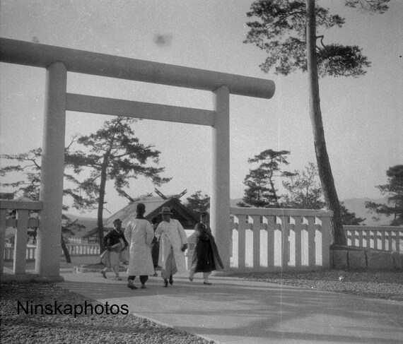 Seoul - Pilgrims at Japanese Shinto Temple - Korea - 1925 - Fine Art Antique Photo Print - Vintage Photo - 4712