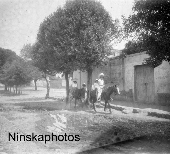 Amecameca Street Scene, Mexico Vintage Photo Reproduction by James Dearden Holmes - Donkey - Mexican History