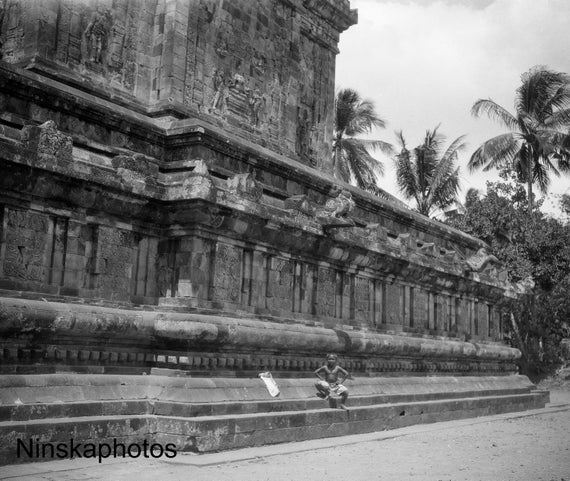 Temple of Mendut, Magelang, Java, Indonesia - Buddhist Temple - Borobudur - 1925 - Fine Art Antique Photo Print - Vintage Photo - 3229