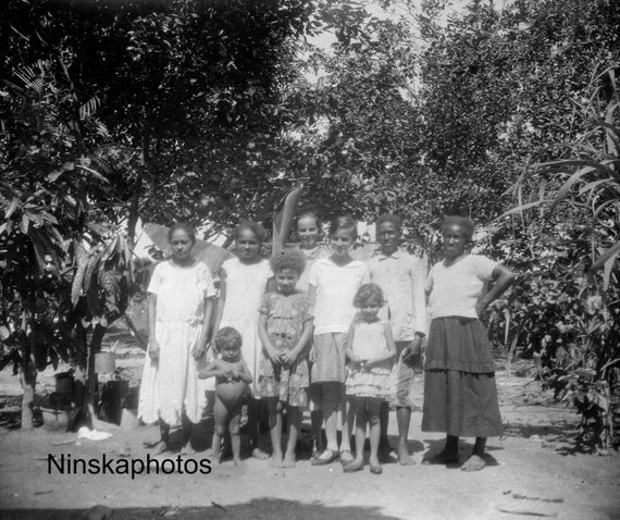 Group of Local Women and Children in Para, Brazil 1927 - Fine Art Antique Photo Print - Vintage Photo - 8951
