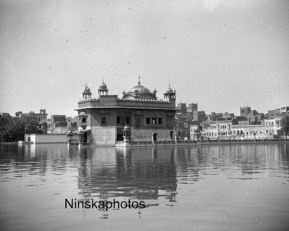 Golden Temple, Amritsar, Punjab by J. Dearden Holmes, 1920s antique photo reprint, India,