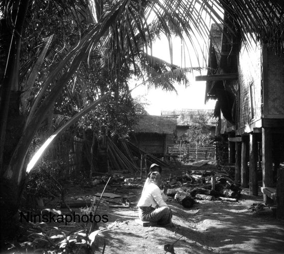 1920s Hsinbo Myitkyina Township Burma Myanmar 1920s Antique Photo Reproduction - Vintage Photography Black and White