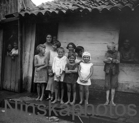 Recife, Pernambuco, Brazil, Group of Children, 1920s antique photo reprint, North Brazil, Brazilian History,  Wall Decor, Vintage Photo