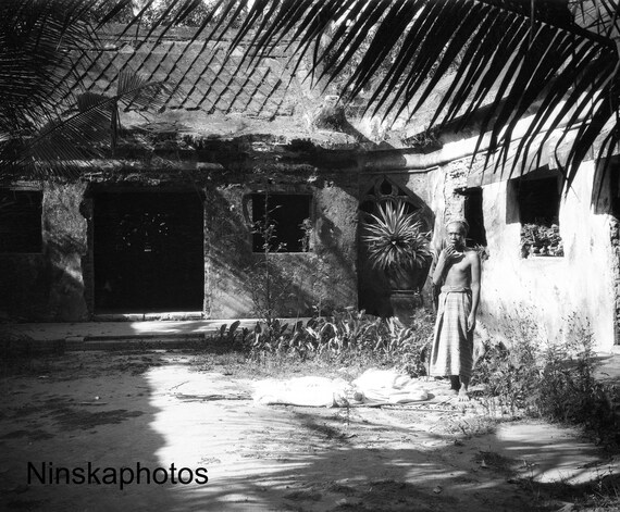 Yogyakarta - Local Man near the Water Castle Taman Sari? - Java, Indonesia - 1925 - Fine Art Antique Photo Print - Vintage Photo - 3181