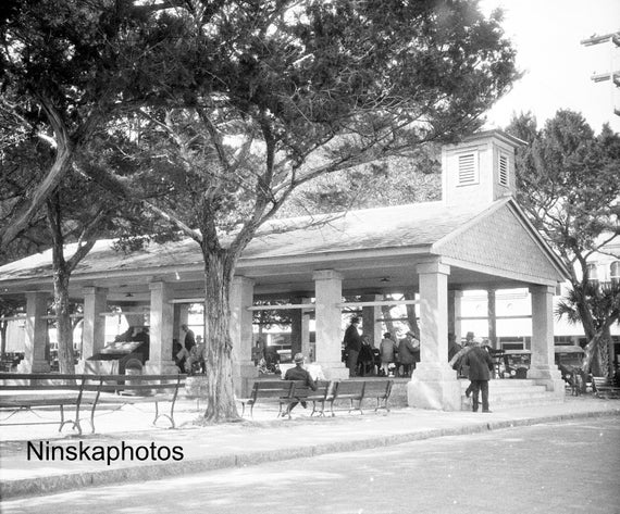 1920s The Old Slave Market, St Augustine, Florida, United States USA Antique Photo Reproduction - Vintage Photography - Black and White