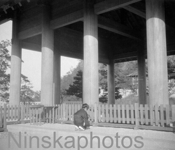 Japanese Shinto Temple, Seoul, Korea, 1920s antique photo reprint, vintage photo, art photo, Korean History, Home Decor, Wall Decor