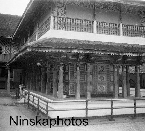 1920s Kandy, Ceylon, Sri Lanka, The Temple of the Tooth Sri Dalada Maligawa by J. Dearden Holmes, 1920s antique photo reprint Buddhism