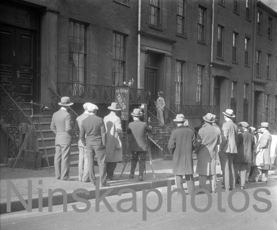 Live Film Shooting, Spectators Watching - Boston 1926, Massachussets, United States, 1920s antique photo reprint, Vintage Photo
