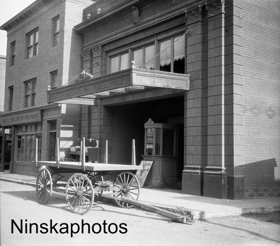 1920s Film Set Street Scene, Hal Roach Studio, Hollywood, California, 1920s antique photo reprint - Movie Industry - Vintage