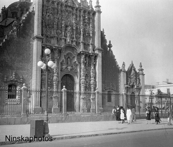 Mexico City - The Cathedral, Mexico 1927 - Fine Art Antique Photo Print - Vintage Photo - 7643