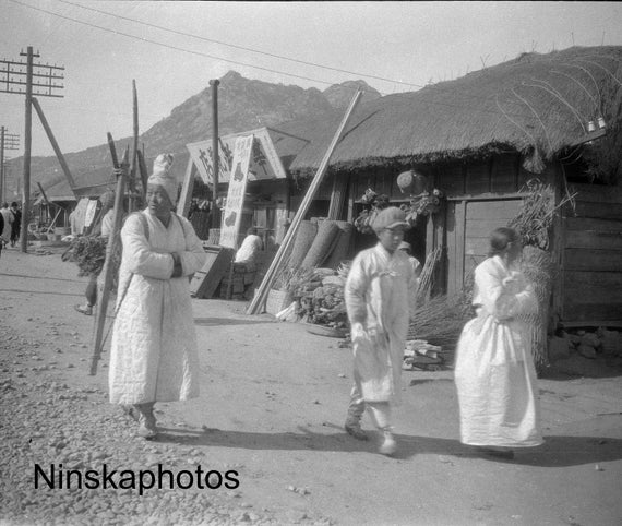 Seoul - Street Scene - Korea - 1925 - Fine Art Antique Photo Print - Vintage Photo - 4756