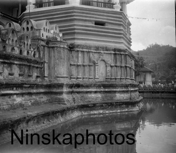 1920s Kandy, Ceylon, Sri Lanka, The Temple of the Tooth Sri Dalada Maligawa by J. Dearden Holmes, 1920s antique photo reprint