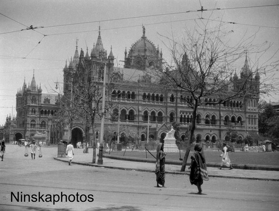 Victoria Terminus, Great Indian Peninsular Railway, Bombay - Mumbai, India - Vintage Photo Reproduction by James Dearden Holmes