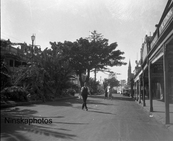 Manly Street Scene - Sydney - Australia - 1925 - Fine Art Antique Photo Print - Vintage Photo - 2376