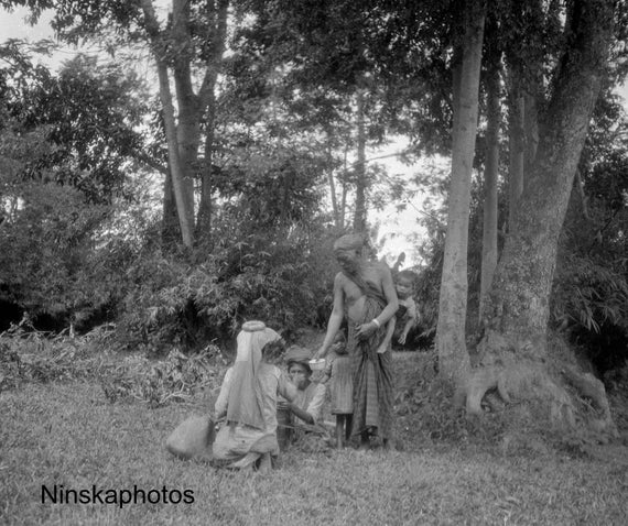 Balige, Sumatra -Family Group - Batak Culture - Indonesia - 1925 - Fine Art Antique Photo Print - Vintage Photo