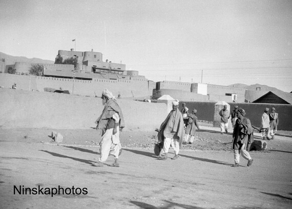 Group of Locals at Fort of Jamrud, Khyber Pass - India - Pakistan - Vintage Photo Reproduction by James Dearden Holmes