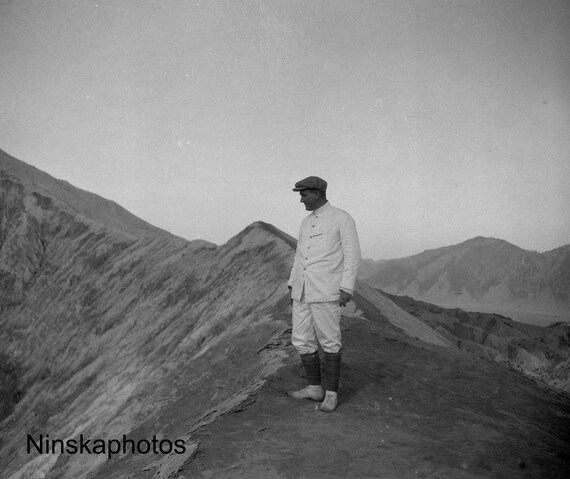 Mount Bromo - Mr Schoen - Volcano - Java, Indonesia - 1925 - Fine Art Antique Photo Print - BNW - Vintage Photo - 3124