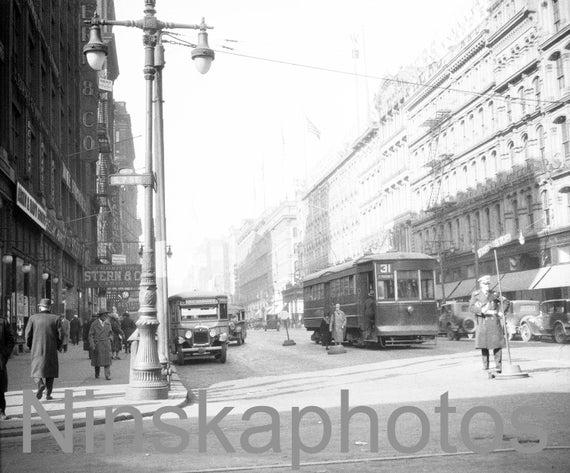 1920s Philadelphia, Market Street, Vintage Street Scene, Pennsylvania, US History, United States, 1920s antique photo reprint, Local History
