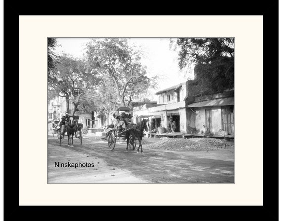 Street Scene in Benares, Varanasi, India Vintage Photo Reproduction by James Dearden Holmes - Historical Photography