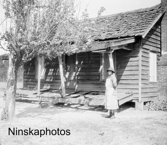 Guyton Georgia - Woman By her House - United States 1927 - Fine Art Antique Photo Print - Vintage Photo - Photo History - BNW