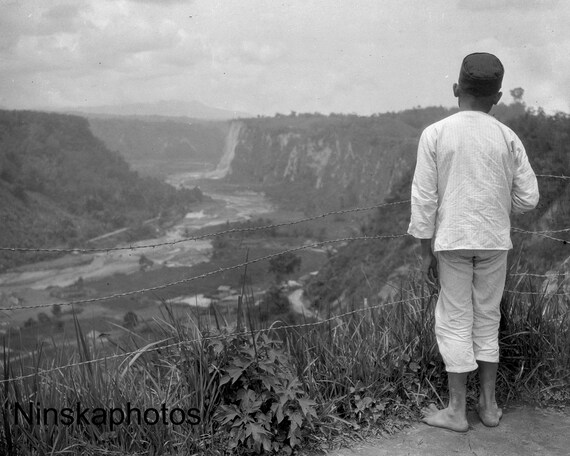 Overlooking Karbouwengat, Sianok Canyon, Bukittinggi - Sumatra, Indonesia - 1925 - Fine Art Antique Photo Print - BNW - Vintage Photo - 3319