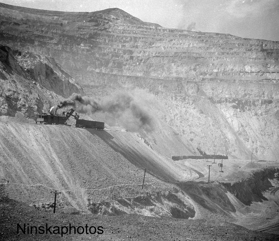 Bingham Copper Mine nr Salt Lake City, Utah - Bingham Canyon Mine - United States 1926 - Fine Art Antique Photo Print - Vintage Photo - 6066