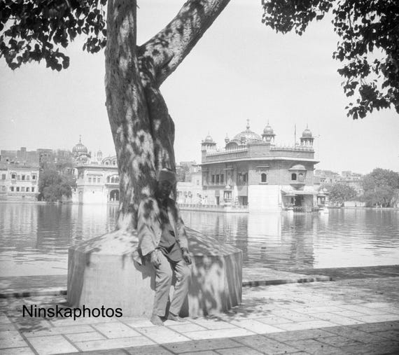 Golden Temple, Amritsar, Punjab by J. Dearden Holmes, 1920s antique photo reprint, India,