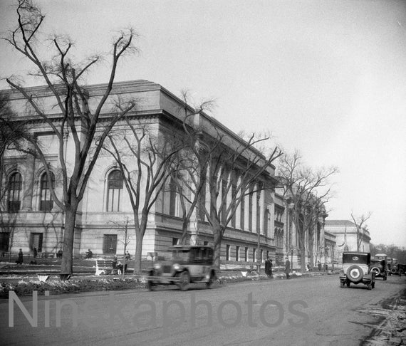 Museum of Modern Art, New York City, Manhattan, NYC Street Scene, by J. Dearden Holmes 1920s antique photo reprint - Vintage Photo, MOMA