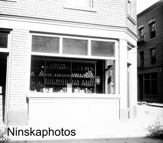 1920s Hal Roach Film Studios, Film Set Store, Culver City, Los Angeles, California Antique Photo Reproduction - Vintage Photography