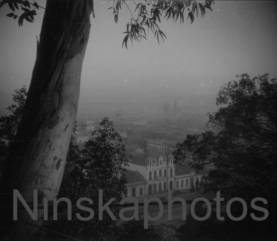 View of Santiago, Chile by J. Dearden Holmes, 1920s antique photo reprint - Available Framed
