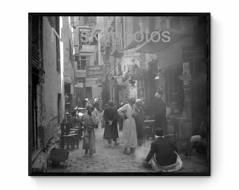 The Coffee Roaster - Street Scene in Cairo, Egypt by J. Dearden Holmes, 1920s antique photo reprint