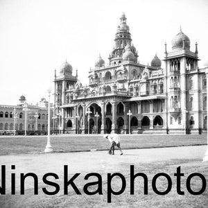 1920s India, Mysore Maharajah's Palace, Karnataka, Southern India by J. Dearden Holmes, 1920s antique photo reprint
