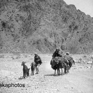 A Family of Travellers along the Khyber Pass near Landi Kotal - India - Pakistan - Vintage Photo Reproduction by James Dearden Holmes