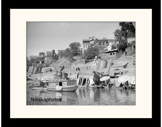 The Ganges at Benares, Varanasi, India Vintage Photo Reproduction by James Dearden Holmes - Historical Photography