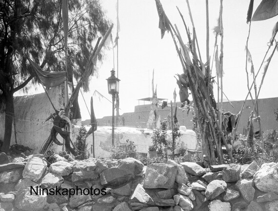 Burial Ground in Landi Kotal - India - Pakistan - Vintage Photo Reproduction by James Dearden Holmes