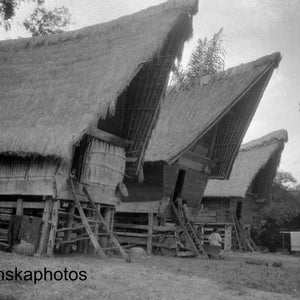 Balige, Sumatra - Batak Houses - Batak Culture - Indonesia - 1925 - Fine Art Antique Photo Print - Vintage Photo
