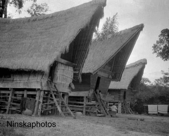 Balige, Sumatra - Batak Houses - Batak Culture - Indonesia - 1925 - Fine Art Antique Photo Print - Vintage Photo
