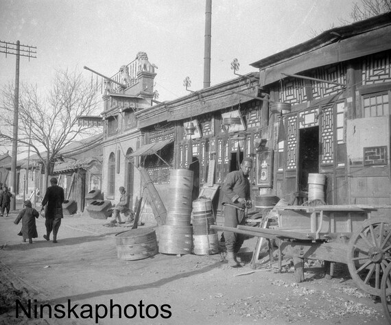 Beijing Peking Street Scene - China - 1925 - Fine Art Antique Photo Print - Vintage Photo - 4518