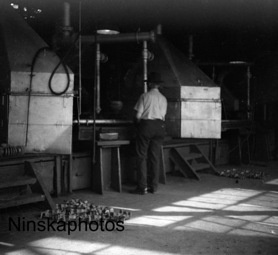 1926 Ford Factory Heat Treat Department, Highland Park, Detroit, Michigan by James Dearden Holmes Antique Photo Reprint, Automobile