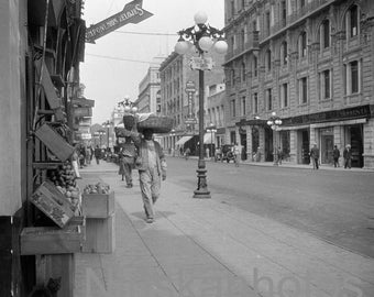 Mexico City, Avenida Cinco de Mayo Street Scene Photo 1920s antique photo reprint, Local History, Vintage Photo, Mexico, Photo History