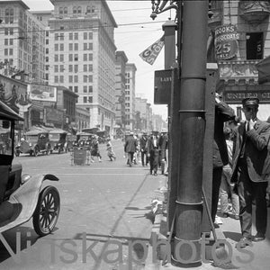 1920s Los Angeles, West 6th Street, California, United States, 1920s antique photo reprint Wall Decor Local History Street Scene image 1