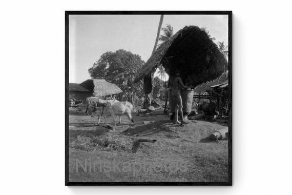 1920s Colombo, Ceylon, Sri Lanka, Native Oil Mill by J. Dearden Holmes, 1920s antique photo reprint, Vintage Photography