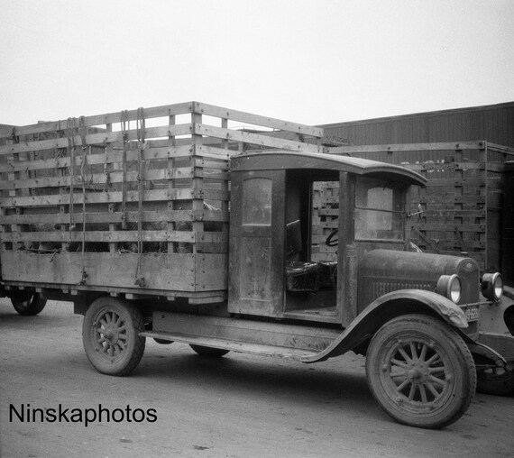 Union Stockyards, Chicago - Truck carrying sheep - United States 1926 - Fine Art Antique Photo Print - Vintage Photo - 6515