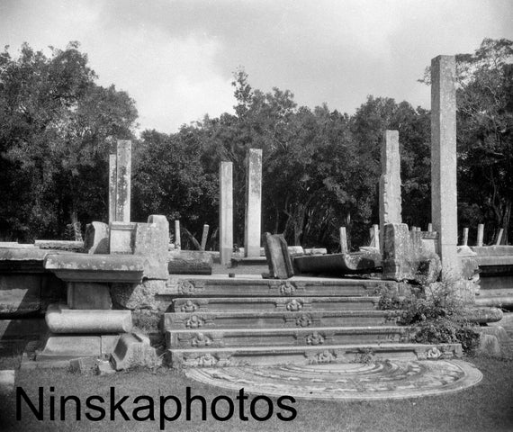 1920s Anuradhapura, Ceylon, Sri Lanka, Ruins of the Palace by J. Dearden Holmes, 1920s antique photo reprint
