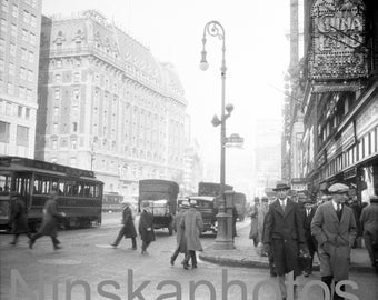 1926 Broadway at 42nd St, Manhattan, New York City, NYC Street Scene, by J. Dearden Holmes 1920s antique photo reprint - Vintage Photo