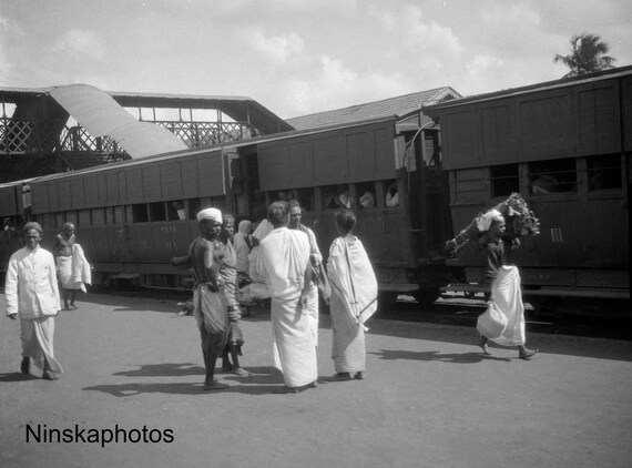 Station on the South India Railway,  India - Vintage Photo Reproduction by James Dearden Holmes - Historical Photo