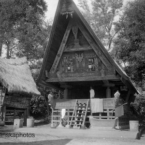 Balige, Sumatra - Batak House - Batak Culture - Indonesia - 1925 - Fine Art Antique Photo Print - Vintage Photo