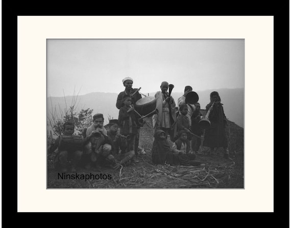 Wedding Musicians at Darjeeling Tea Estate, Nagri, India Vintage Photo Reproduction by J. Dearden Holmes - Historical Photography