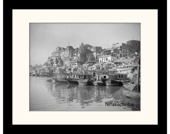 The Ganges at Benares, Varanasi, India Vintage Photo Reproduction by James Dearden Holmes - Historical Photography